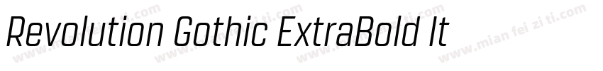 Revolution Gothic ExtraBold It Regu字体转换